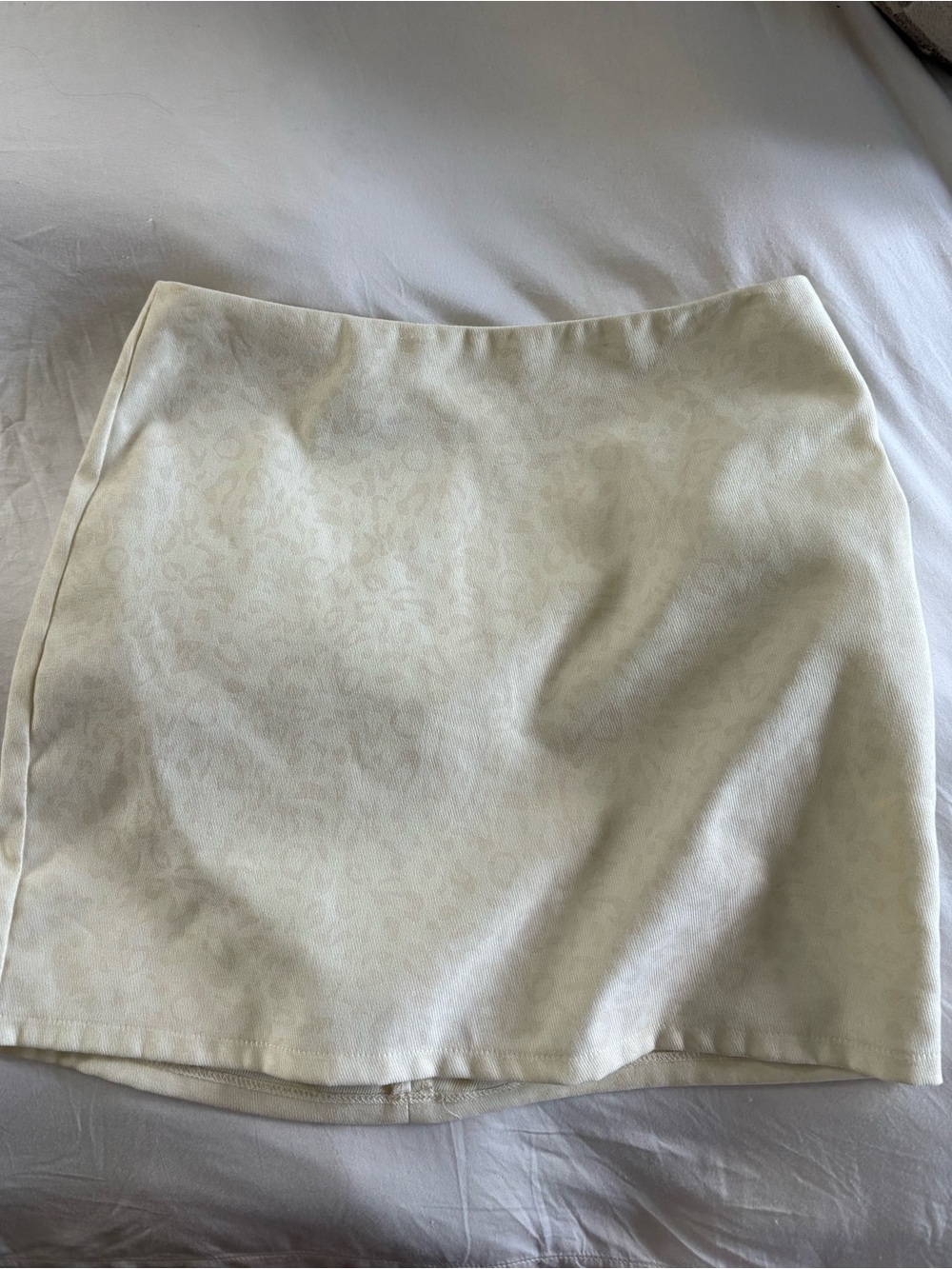 Altar'd State Light Cream Mini Skirt